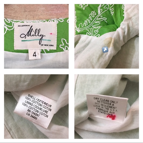 Milly of New York Embroidered Mod Dress - Green 4 - Picture 6 of 8